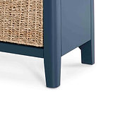 Stirling Blue Storage Bench - Close up of feet