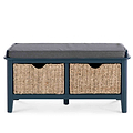 Stirling Blue Storage Bench - Front view
