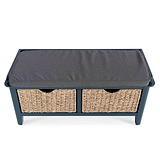 Stirling Blue Storage Bench - Top view of cushion