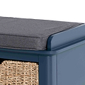 Stirling Blue Storage Bench - Top view of cushion