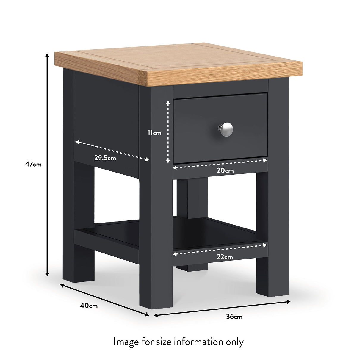 Farrow Side Lamp Table Size Guide