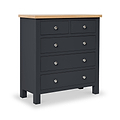 Farrow Charcoal 2 over 3 Chest of drawers from Roseland Furniture - Angle View