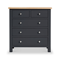 Farrow Charcoal 2 over 3 Chest of drawers from Roseland Furniture - Front view