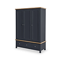 Farrow Charcoal 3 Door Wardrobe with Storage Drawers