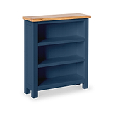 Farrow Navy Blue Low Bookcase from Roseland Furniture