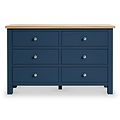 Farrow Navy Blue Wide Chest of Drawers