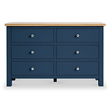 Farrow Navy Blue Wide Chest of Drawers