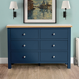 Farrow Grey 6 Drawer Bedroom Chest from Roseland Furniture