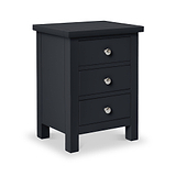 Cornish Black Bedside Table from Roseland Furniture