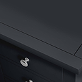 Cornish Black Bedside Cabinet from Roseland Furniture