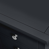Cornish Black Bedside Cabinet from Roseland Furniture