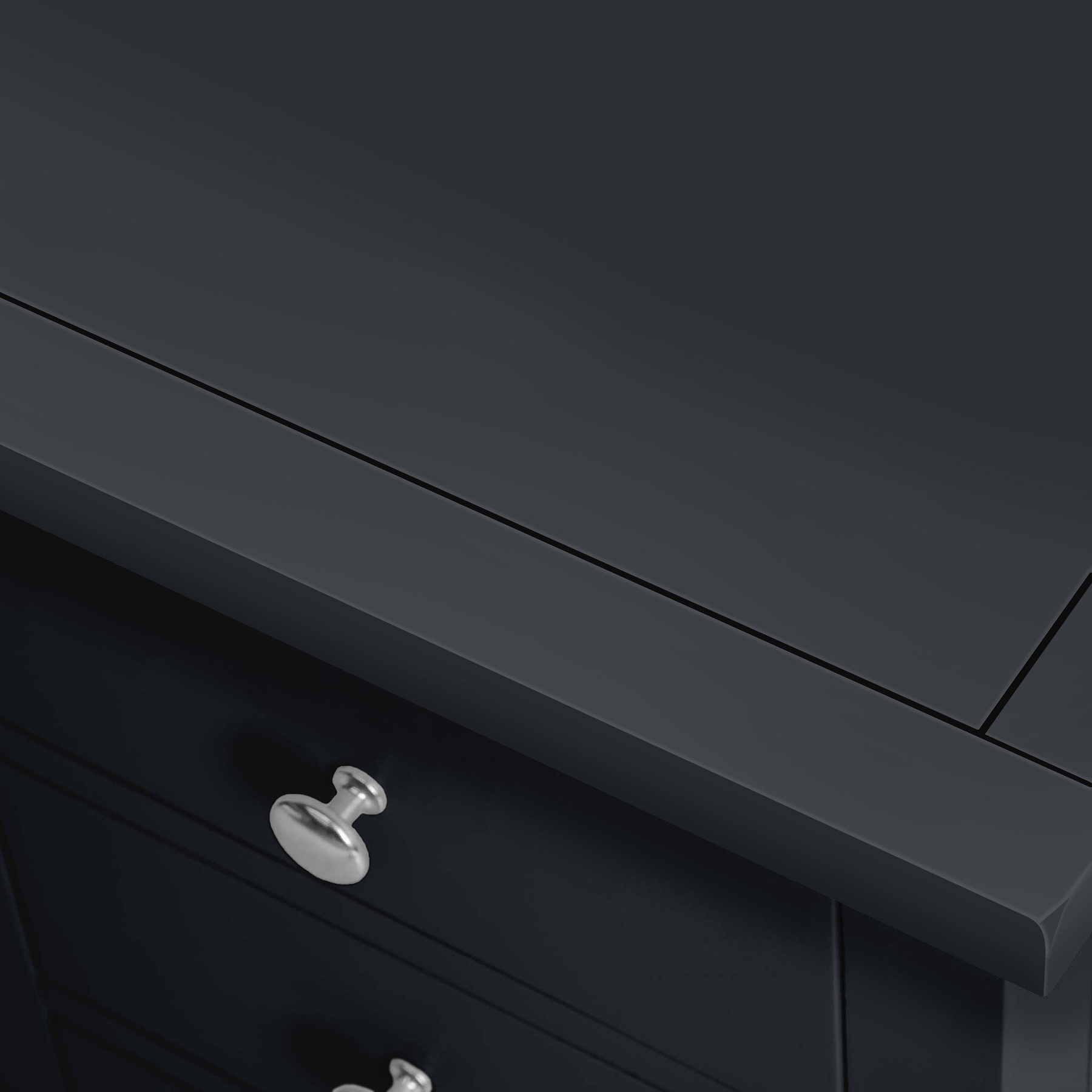Cornish Black Bedside Cabinet from Roseland Furniture