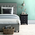 Cornish Black Bedside Table for Bedroom