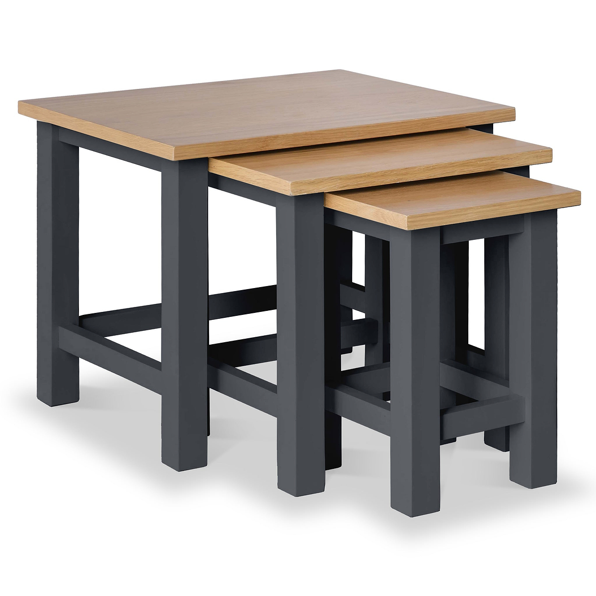 Farrow Charcoal Nest of 3 Tables