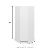 Meribel White Corner Wardrobe dimensions