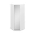 Meribel White Corner Mirrored Wardrobe from Roseland Furniture