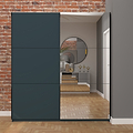Holland Anthracite 180cm Sliding 1/2 Mirror Double Wardrobe