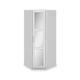 Bithlo White Corner Mirrored Wardrobe from Roseland Furniture