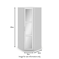 Bithlo White Corner Mirrored Wardrobe dimensions