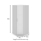 Bithlo White Corner Wardrobe dimensions