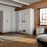 Bithlo White 2 Door Wardrobe for bedroom