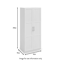 Bithlo White 2 Door Wardrobe dimensions