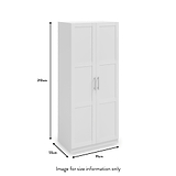 Bithlo White 2 Door Wardrobe dimensions