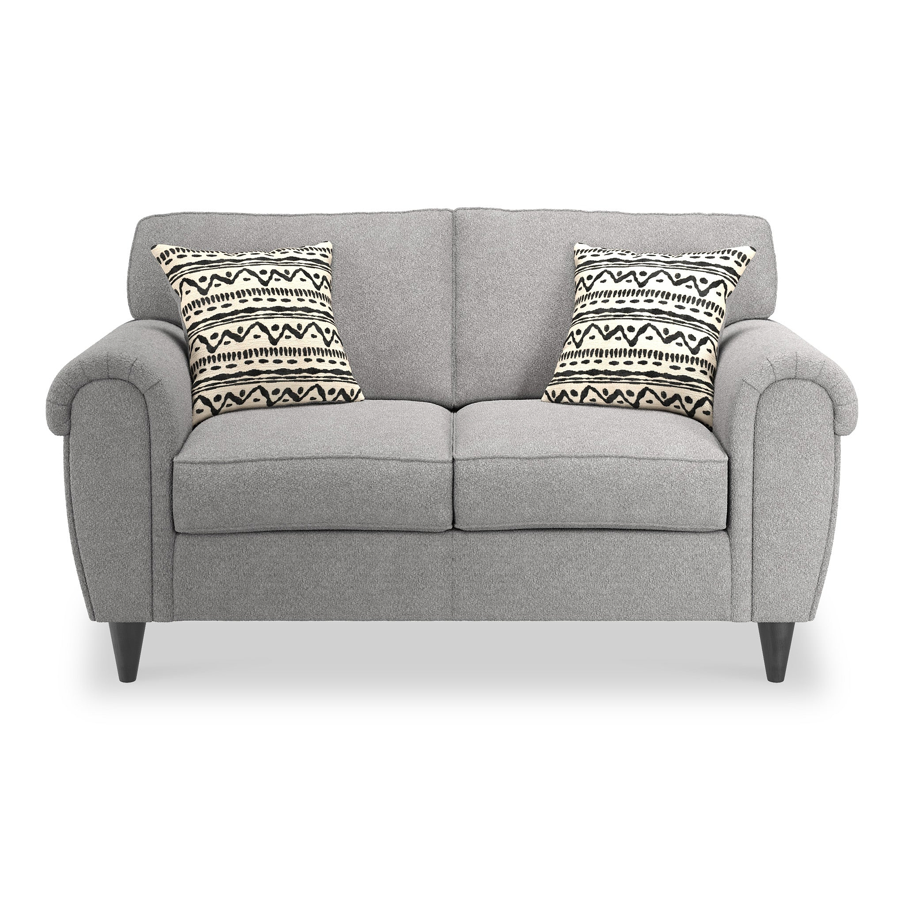 Jessie Grey Boucle 2 Seater Couch by Roseland Furniture