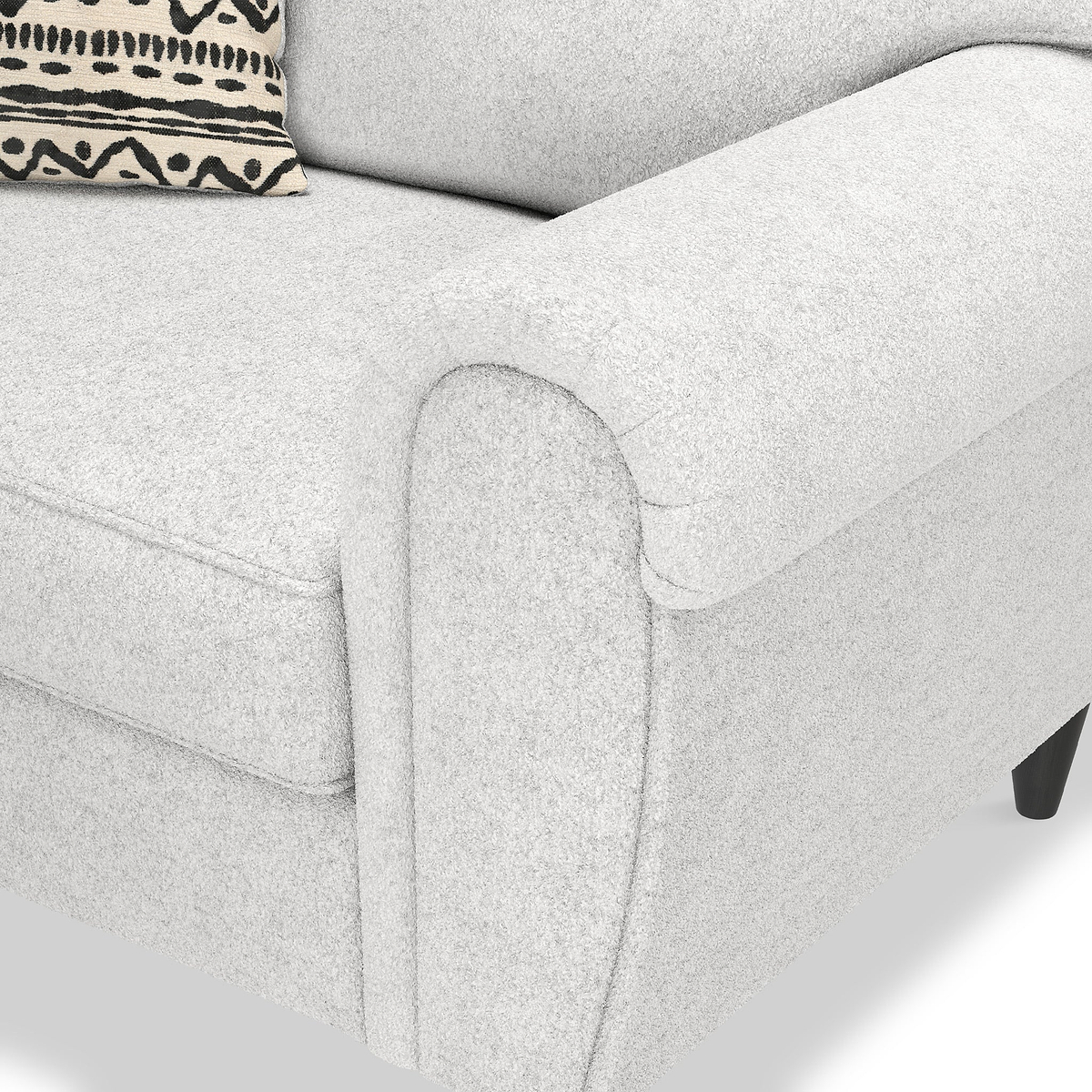 Jessie Ivory Snuggle Living Room Chair