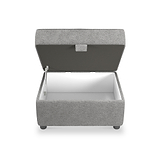 Jessie Grey Small Storage Footrest