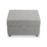 Jessie Grey Small Storage Footstool
