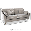 Charice Fog Grey 2 Seater Sofa dimensions