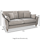 Charice Fog Grey 2 Seater Sofa dimensions