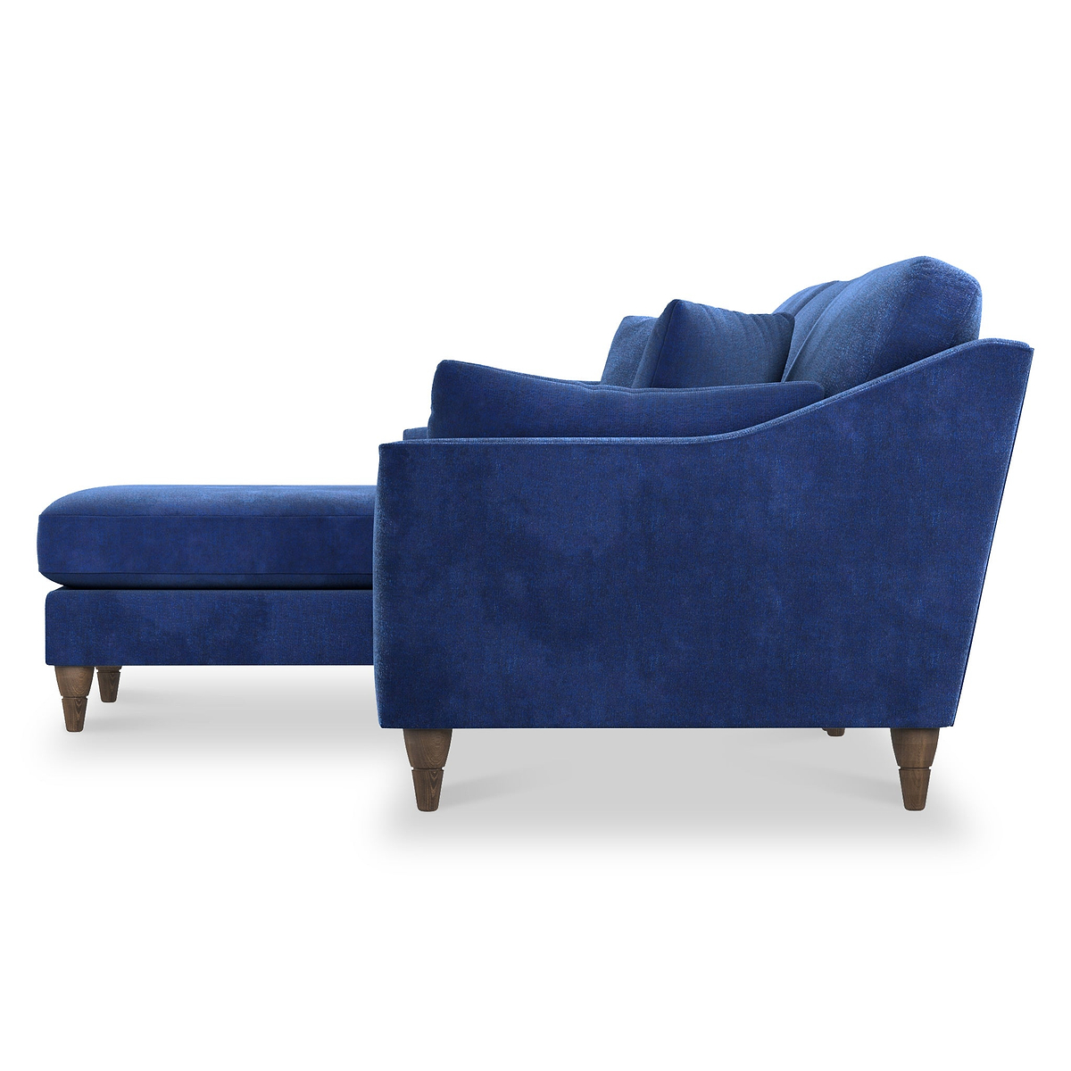 Charice Navy Blue Left Hand Chaise Sofa