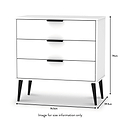 Asher White 3 Drawer Storage Chest dimensions