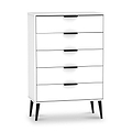 Asher White 5 Drawer Storage Chest from Roseland Furniture