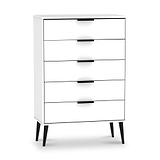 Asher White 5 Drawer Storage Chest from Roseland Furniture