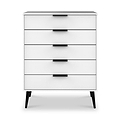 Asher White 5 Drawer Storage Chest from Roseland Furniture