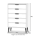 Asher White 5 Drawer Storage Chest dimensions