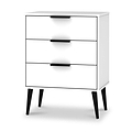 Asher White 3 Drawer Midi Storage Chest from Roseland Furniture