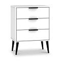 Asher White 3 Drawer Midi Storage Chest from Roseland Furniture