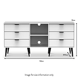 Asher White Large 6 Drawer Sideboard Cabinet dimensions