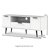 Asher White 2 door 1 drawer 1 TV unit dimensions