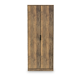 Moreno Rustic Oak 2 Door Double Wardrobe from Roseland Furniture
