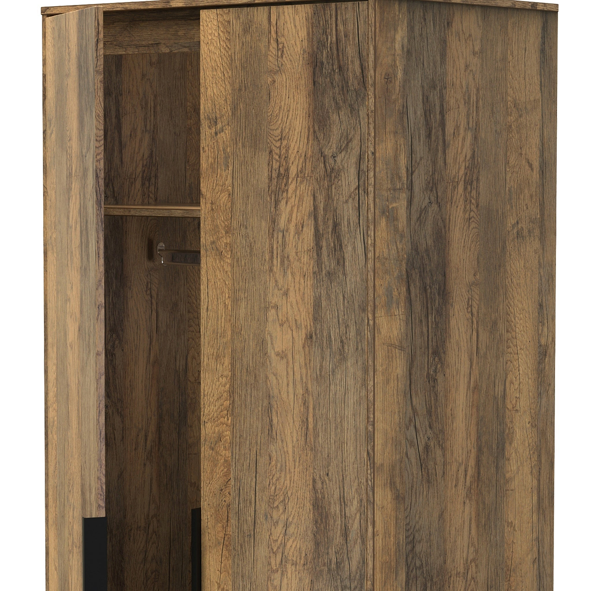 Moreno Rustic Oak 2 Door Double Wardrobe