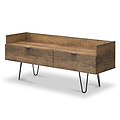 Moreno Rustic Oak Media Television Unit with Black Hairpin Legs