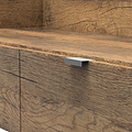 Moreno Rustic Oak Media Console Unit with Black Hairpin Legs