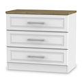 Talland White 3 Drawer Chest by Roseland Furniture