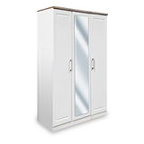 Talland White Triple Wardrobe by Roseland Furniture