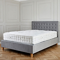 Kia Grey Velvet Ottoman Storage Bed Frame from Roseland